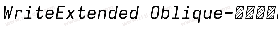 WriteExtended Oblique字体转换